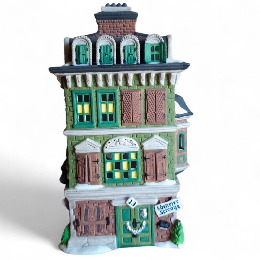 Dept 56 Dickens Village The Flat Of Ebenezer Scrooge 55875 Lighted House In Box